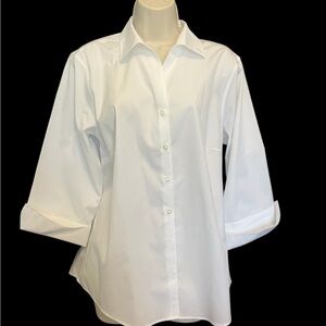 Lands' End White Broadcloth Shirt